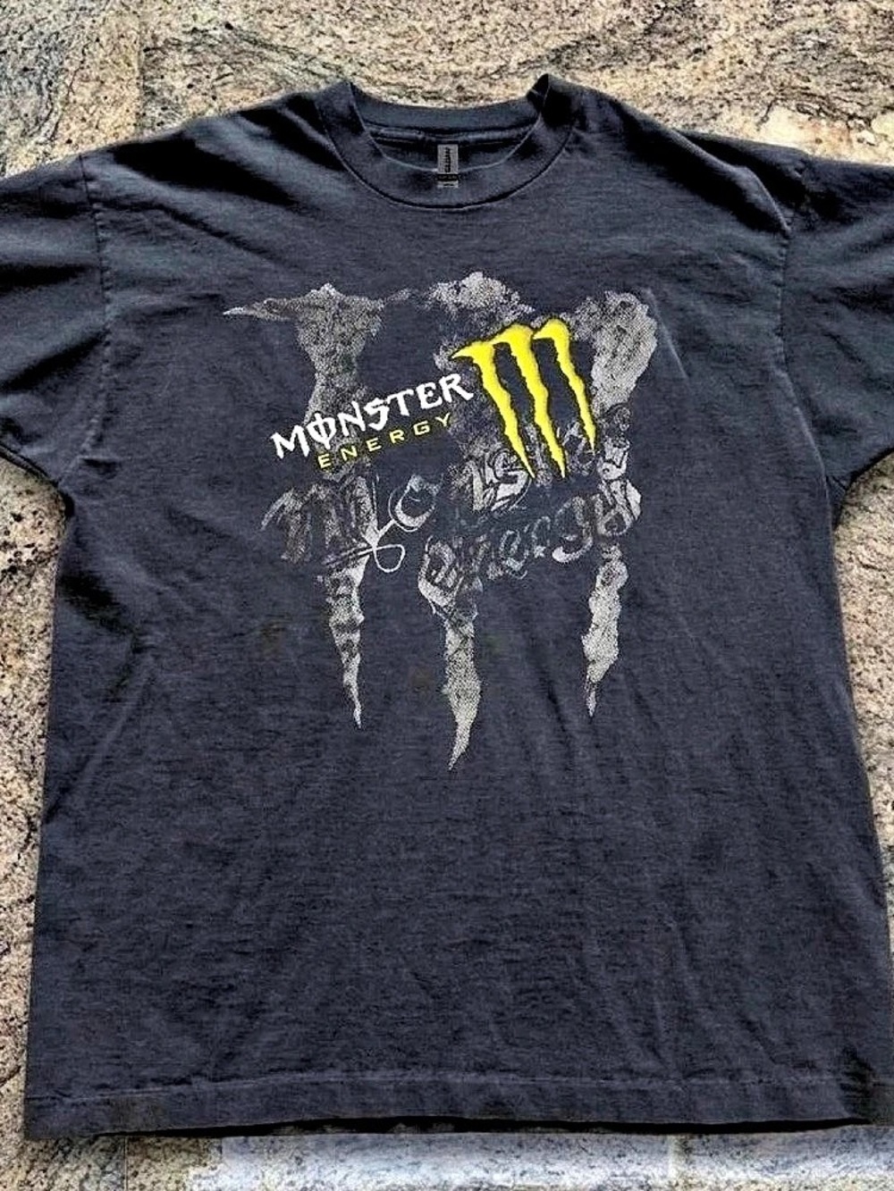 Black Monster Energy Graphic Short Sleeve T-Shirt